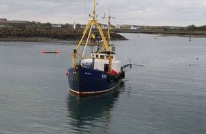 Fishing vessel Karen returning to port after collision