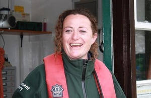 A photo of Katie Marshall, who will be the new lock keeper at Romney Lock, near Windsor in Berkshire.