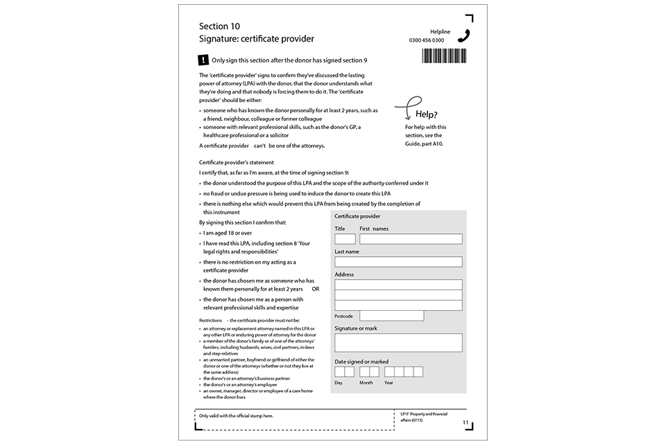 Signing And Dating Lpa Telegraph