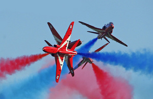 The Red Arrows take to the skies for their first ever display in China