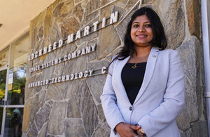 Joyeeta Das, Gyana at Lockeed Martin Advanced Technology Center during the 2015 space mission