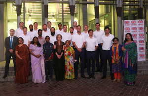 England cricket team meet acid attack survivors supported by UK aid.