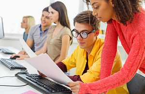 Apprentices using computers