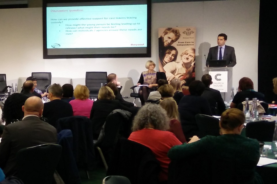 Edward Timpson MP giving the keynote speech at The Prince’s Trust National Care Leavers’ Week Conference 2016