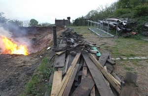 Fire at Woodside House
