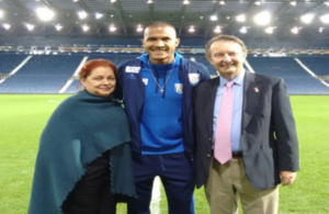 Ambassador John Saville and the Venezuelan Ambassador to the UK, Rocío Maneiro, met Venezuelan striker Salomón Rondón, who plays for West Bromwich Albion in the Premier League.