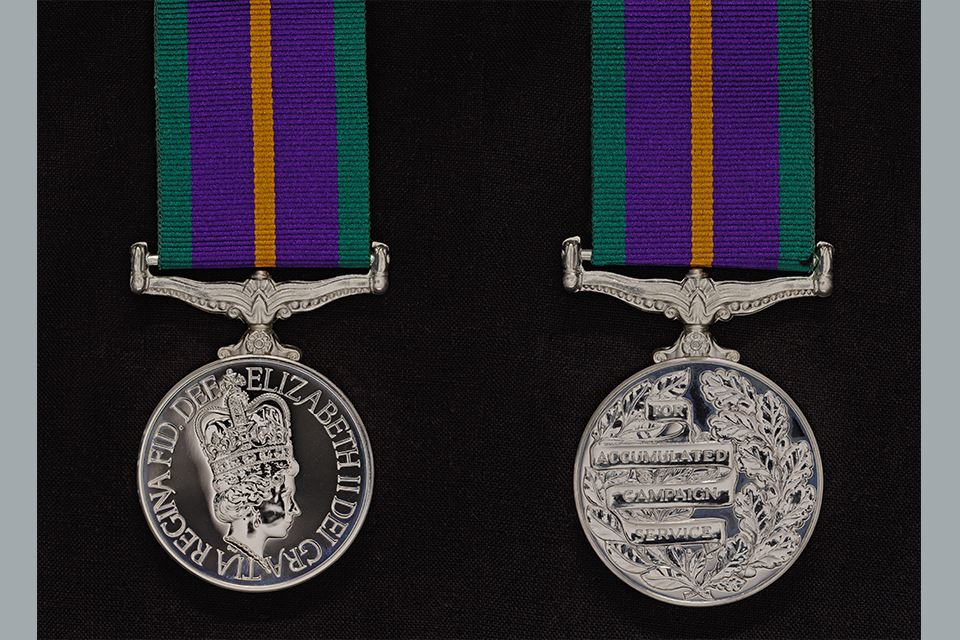 Full Ribbon FMR 461 UK Army LS&GC Medal 12 inchs 