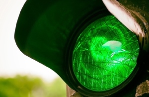 close up of green traffic light
