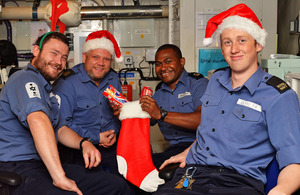 Christmas stockings for HMS Monmouth sailors