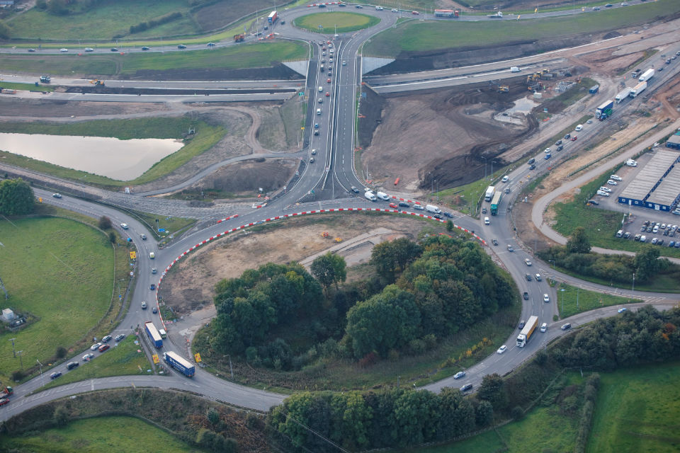 New layout at the A556