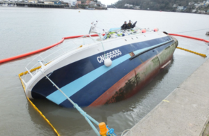 Saint Christophe 1 sunk alongside berth