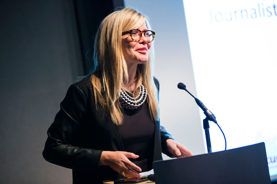 Emma Barnett, journalist and broadcaster, speaking at the Women in Innovation Awards