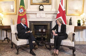 PM Theresa May with Portuguese President