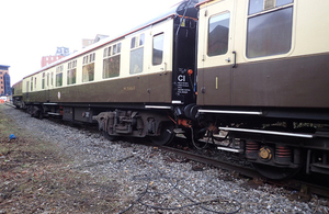 Image of the derailed train