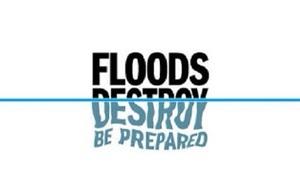 image shows the flood destroy logo