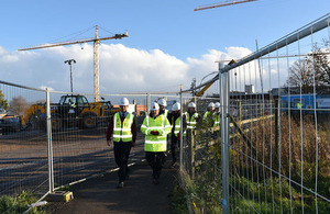 Minister for Defence Veterans Reserves and PersonnelMark Lancaster visited Loughborough today, where construction continues on a facility set to offer world-class medical services for injured members of the Armed Forces.