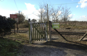 Image showing Grimston Lane level crossing