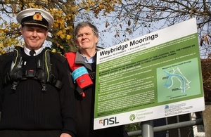 Signage installed at Weybridge moorings