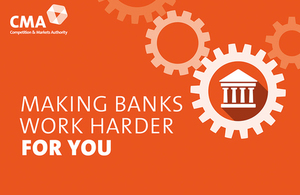 Written message: 'Making banks work harder for you'.