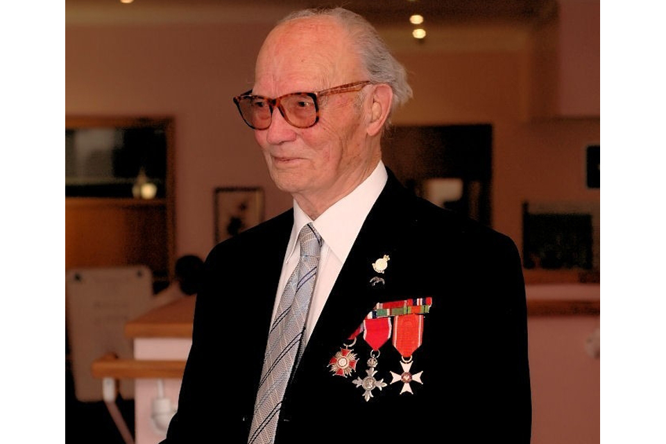 Mieczyslaw Juny wearing his medals