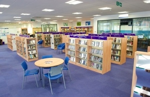 Interior view of Crayford Library in Bexley