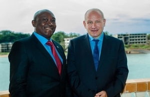 Sierra Leone's Minister of Energy and the British High Commissioner at the launch