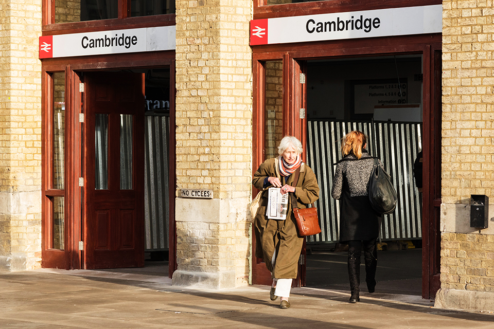 Passengers at Cambridge Station