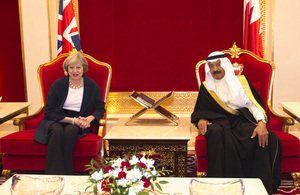 Prime Minister Theresa May with the Prime Minister of Bahrain