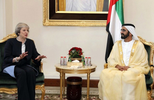 UK Prime Minister Theresa May with His Highness Sheikh Mohammed bin Rashid Al Maktoum, Vice President and Prime Minister and Ruler of Dubai. Photo credit: WAM