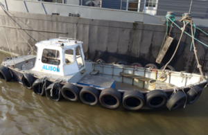 The recovered workboat Alison