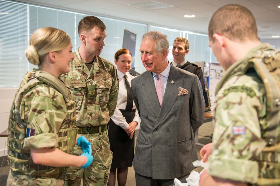 The Prince learns more about Defence Medical Services. MOD Copyright. All rights reserved.
