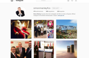 British Embassy Madrid on social media