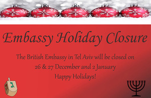 Embassy holiday closure announcement