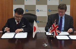 Business Secretary Greg Clark and Japan Economy Minister Hiroshige Seko sign memorandum in Tokyo