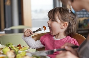 Child eating at an Out to Lunch venue