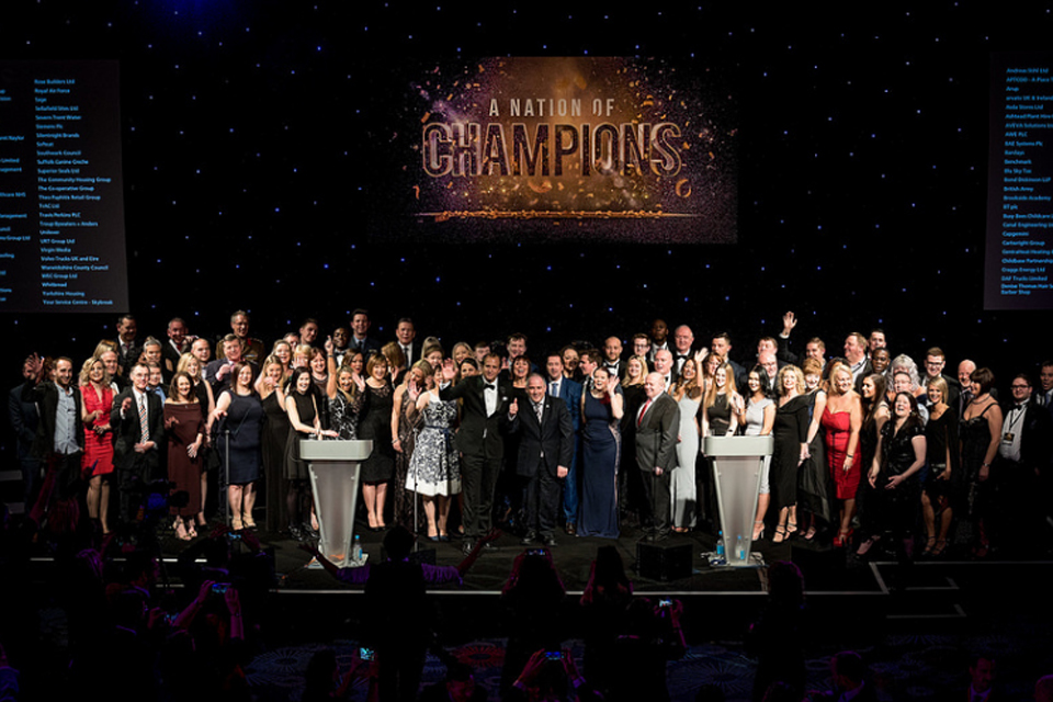 Top 100 Apprenticeship Employers 2016 at the National Apprenticeship Awards ceremony at The Grosvenor House Hotel, London