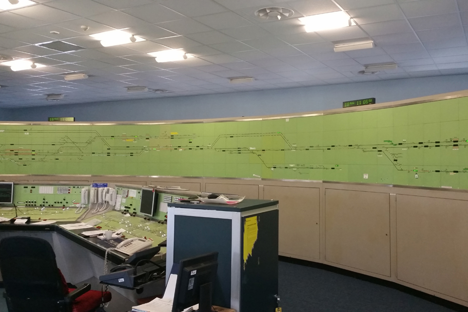 General view of Westbury signal box