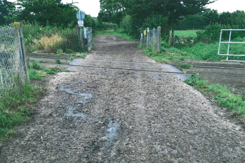 Thorney Marsh Lane level crossing (photo courtesy of Network Rail)
