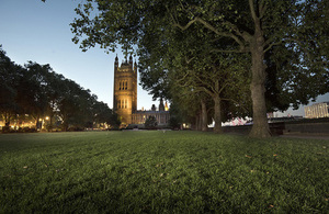 View of the Palace of Westminster from Victoria Tower Gardens ©Malcolm Reading Consultants & Emily Whitfield-Wicks