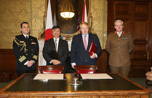 Signing the UK-Japan Defence Logistics Treaty