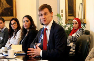 Ambassador John Casson during the first day of the workshops on education