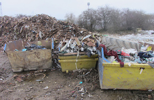 Piles of waste