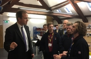 Energy Minister Jesse Norman meets students