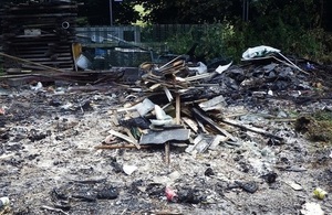 Image shows waste at the site at Callerton