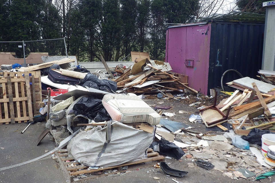 Image shows waste at the site at Callerton