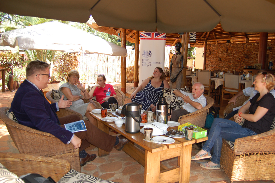 HM Consul with British nationals in Jinja