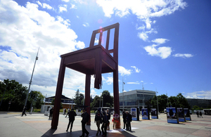 The Implementation of Council Resolution 16/18 event took place just outside the Palais des Nations in Geneva