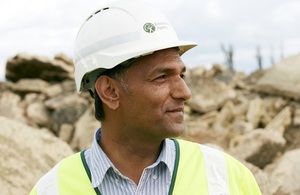 An Environment Agency Officer at a waste site.