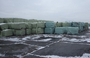 Image shows the dumped waste on the site at Tow Law