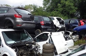 Image shows vehicles on the site at Barmoor Quarry